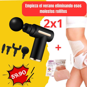PACK MASAJEADOR 4 EN 1 + 5 PARCHES ADELGAZANTES
